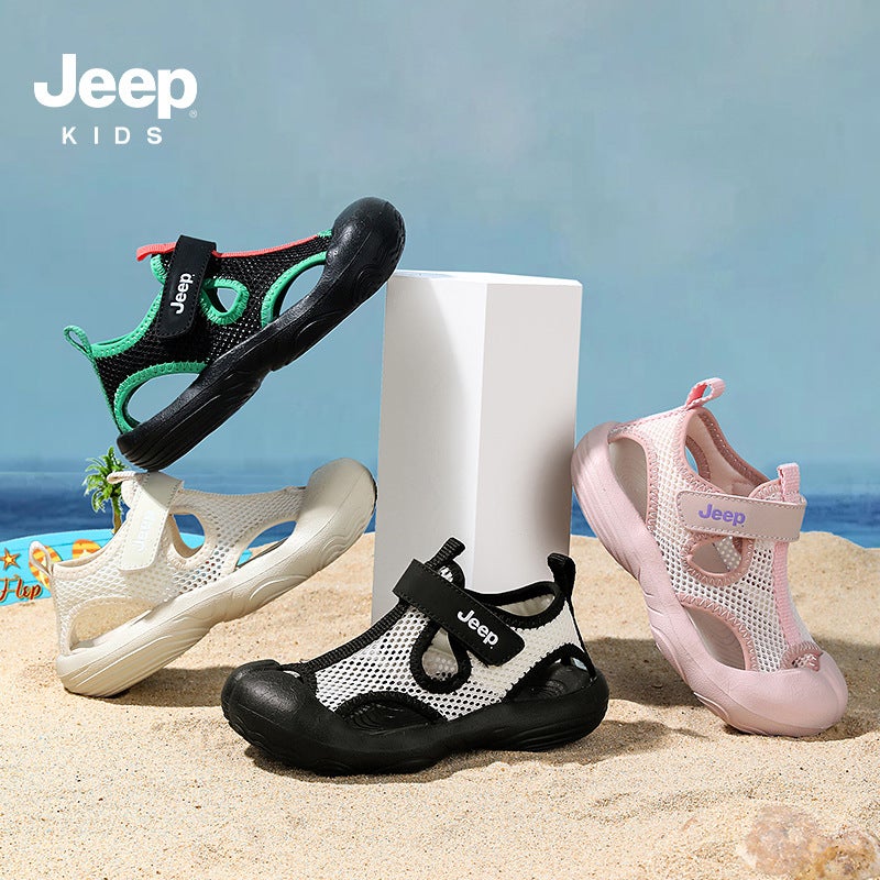 Jeep Girls Sports Sandals 2025 Comfortable Lightweight Children'S Top-Covered Mesh Breathable Sandals All-Match - Image 2