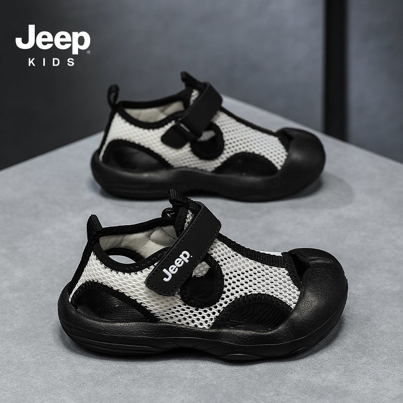Jeep Girls Sports Sandals 2025 Comfortable Lightweight Children'S Top-Covered Mesh Breathable Sandals All-Match - Image 3