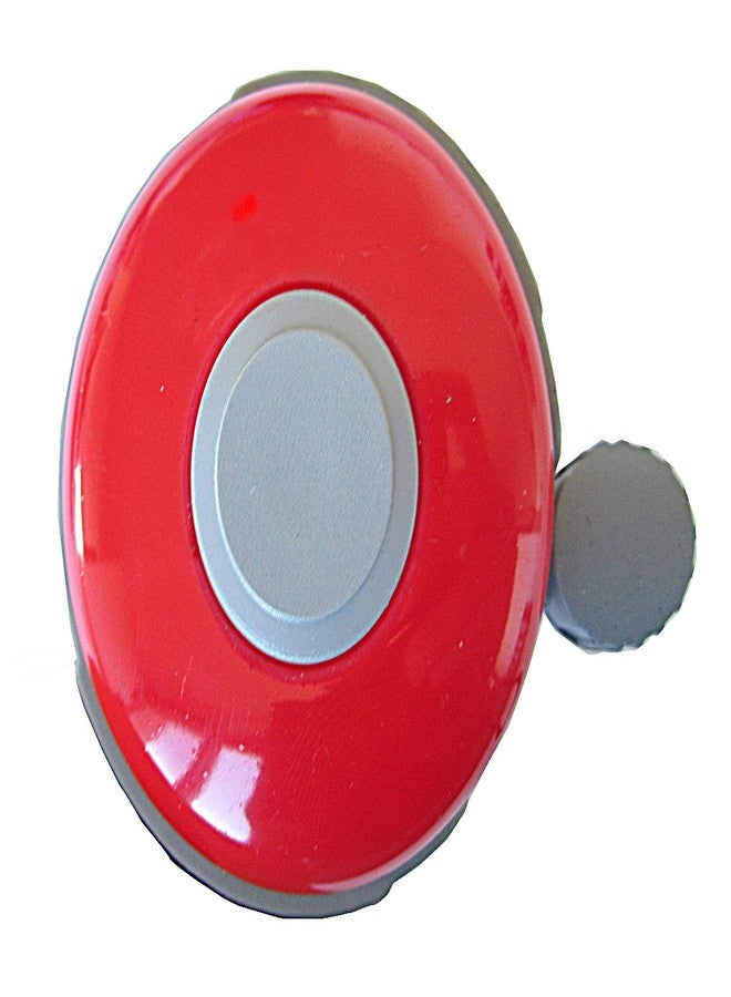 BIRIA Bicycle Bell RED-Grey Base Alloy. Fits Handlebars with 21.7mm - 24mm (.86" - .95") Outside diameters - Image 2