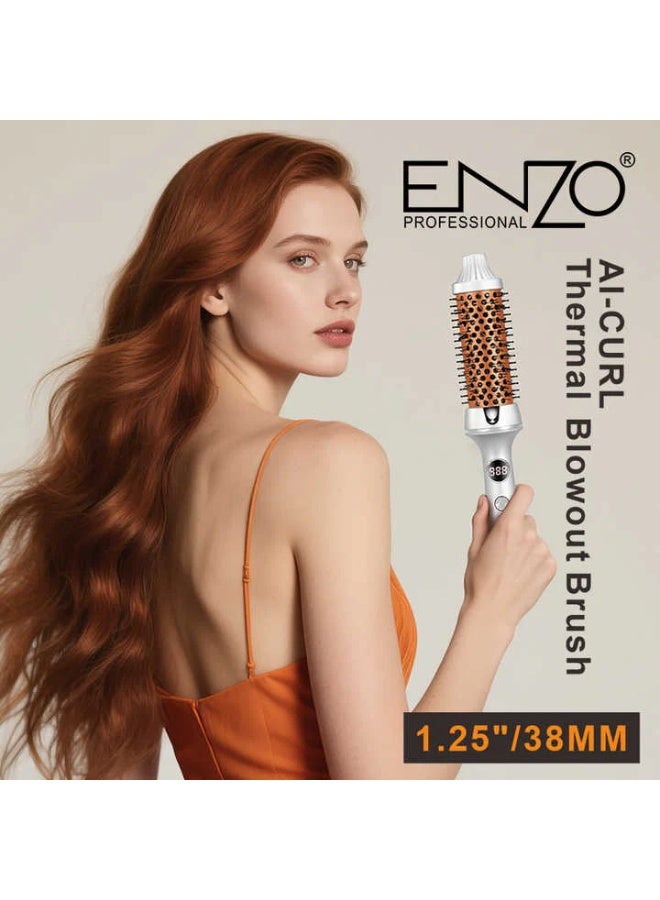 إنزو فرشاة تجعيد الشعر الحرارية الدوارة ENZO EN-2230 – جهاز تصفيف متعدد الوظائف للتجعيد السريع وتموجات كبيرة ولمعان خالٍ من التجعد - Image 5