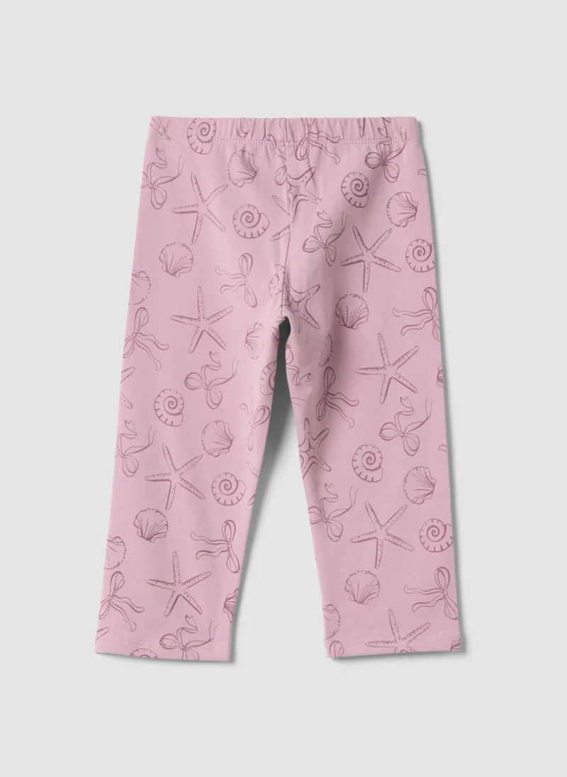 Ovs OVS Girlsâ€™ Pink Skinny Leggings In Stretch Cotton With Prints