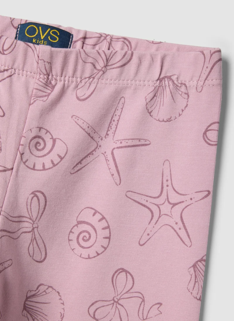 Ovs  OVS Girlsâ€™ Pink Skinny Leggings In Stretch Cotton With Prints for Women | Best Price UAE
