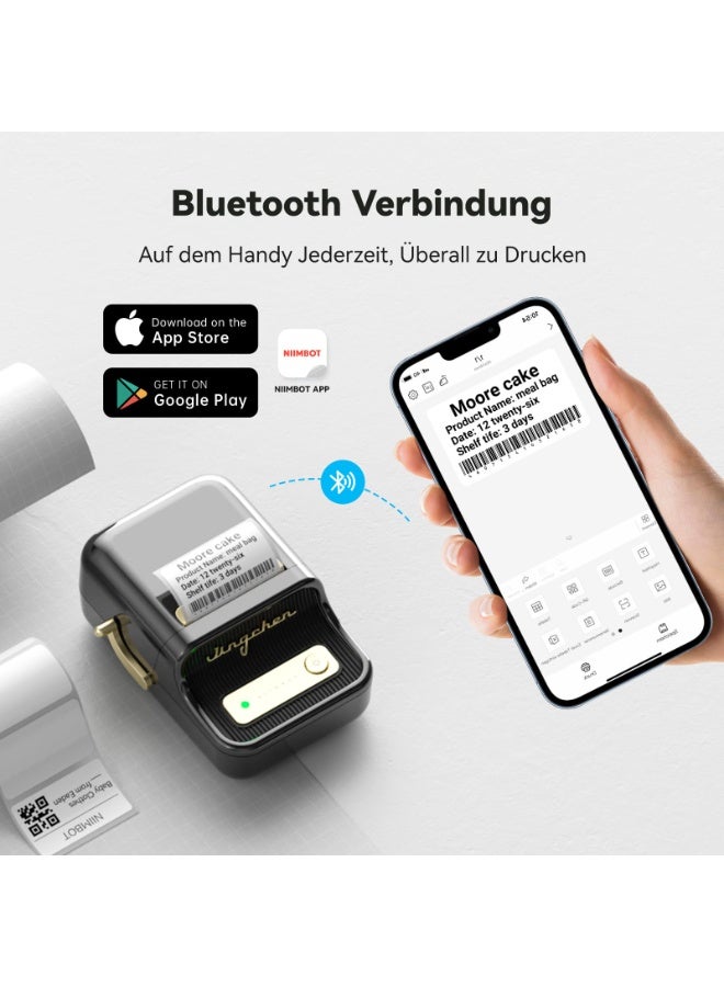 NIIMBOT B21 Pro Label Maker 300DPI Portable Label Printer Bluetooth Sticker Printer - Image 2