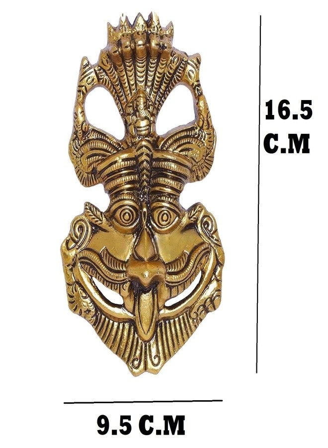 Denique Metal Nazar Battu Keertimukh Idol for Wall Hanging Showpiece,Nazar Battu Bhoot Mahakal Face for Home Nazar Suraksha Kawach Mask for Evil Eye Protector Office - Image 4