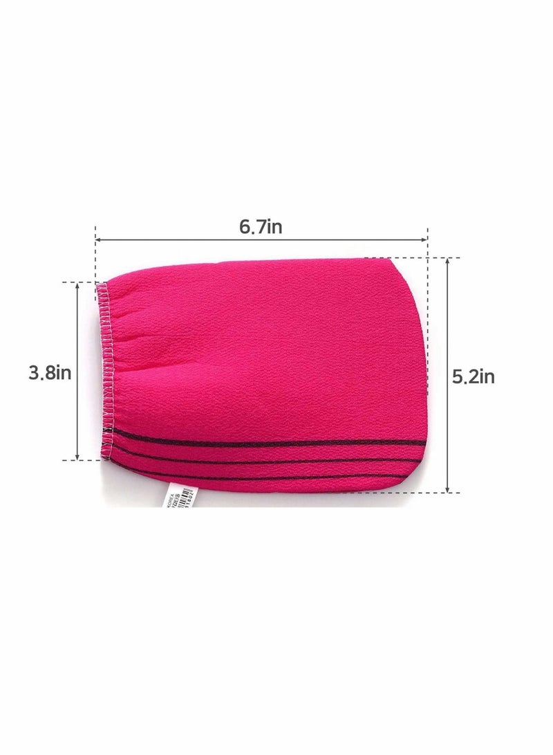 Y&D Exfoliating Korean Towel Extra Viscos Bath Mesh Body WashCloth Rayon Spa Scrub Italy Gloves Removes Dead Skin 3Pcs - Image 2