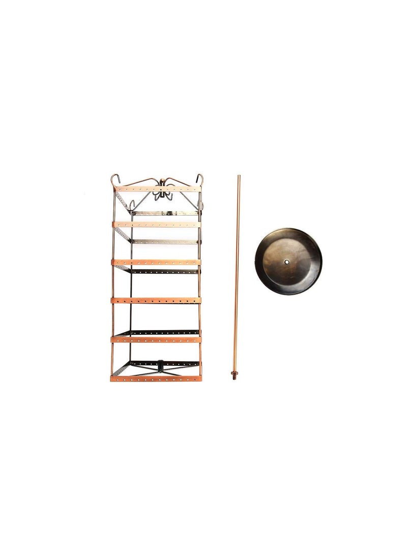 GGOOT Jewellery stand, foldable jewellery stand, rotatable 6 layers 288 holes large capacity necklace earrings bracelet jewellery organiser display rack for earrings necklaces rings bracelets watches - Image 5