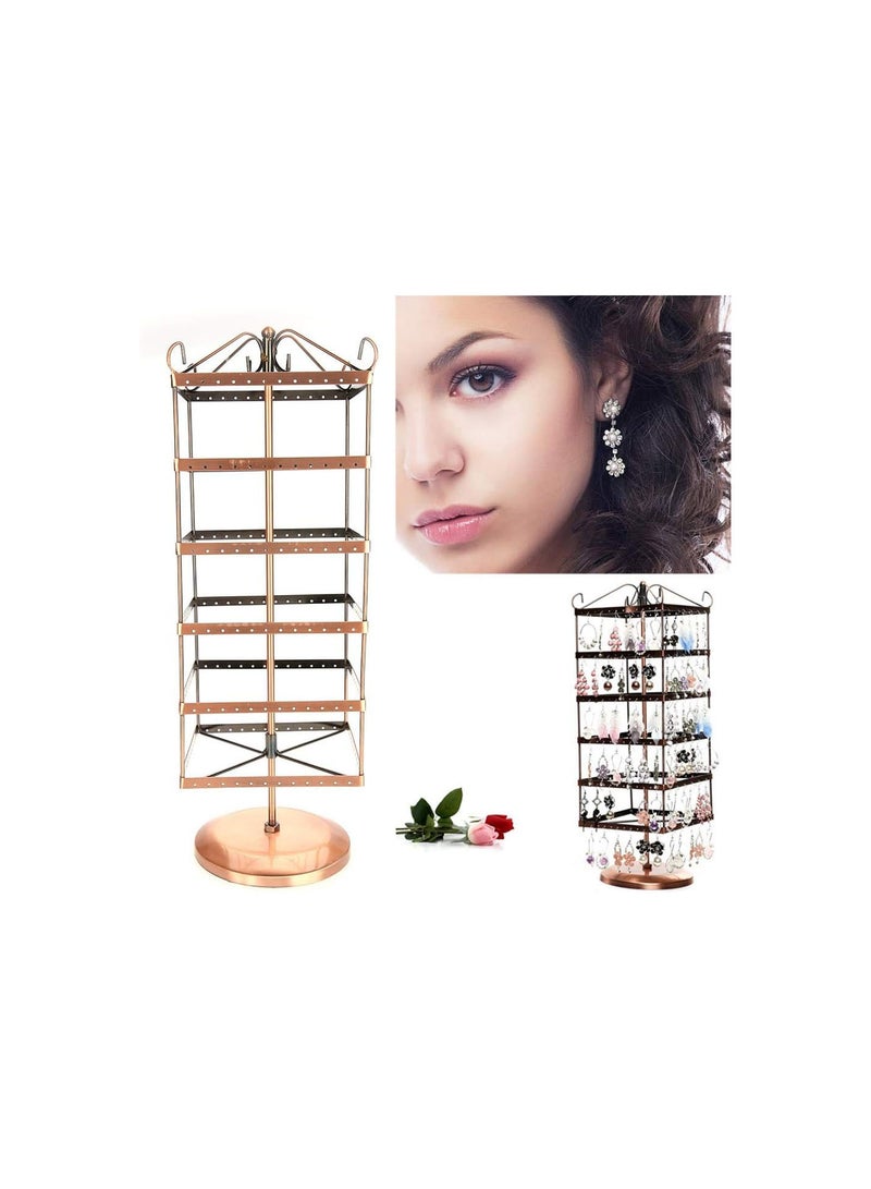 GGOOT Jewellery stand, foldable jewellery stand, rotatable 6 layers 288 holes large capacity necklace earrings bracelet jewellery organiser display rack for earrings necklaces rings bracelets watches - Image 2