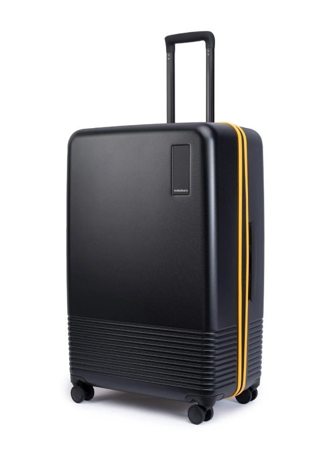Mokobara The Check-in Large|110L|German Makrolon Poly-Carbonate Hardshell|Internal Compression System|TSA Lock & Hinomoto Wheels|Black&Yellow(Money Moves Sunray) - Image 1
