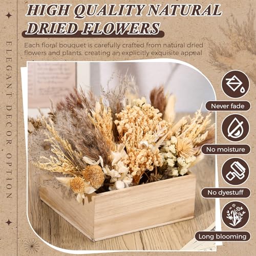 Layhit 24 Pcs Boho Dried Flower Bouquet Mini Wedding Handmade Dry Flowers Decor for Vase Crafts DIY Photo Boutonniere for Men Floral Plant for Bridesmaid Gift Birthday Decor(Stylish) - Image 3