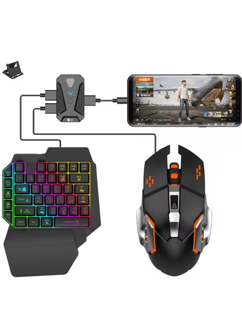 REBENUO Keyboard and mouse for PUBG Mobile, compatible with Android systems only, latest version 2024 - Image 1