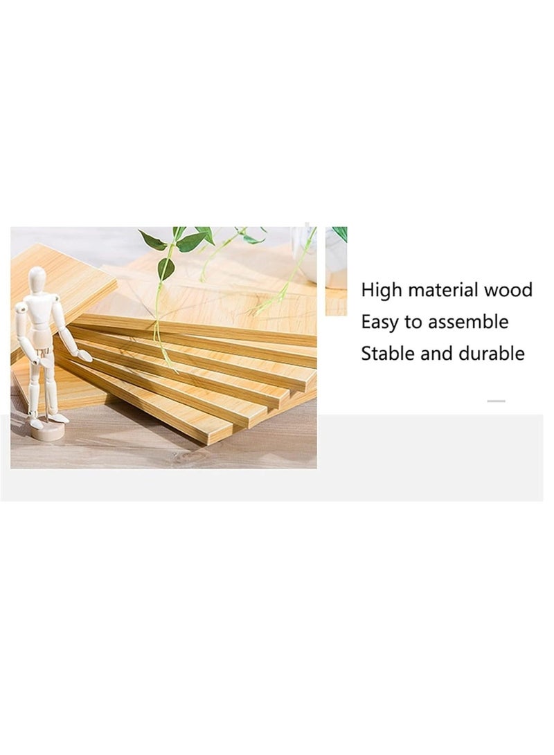 والالا مكتبة أطفال خشبية كبيرة مكونة من 4 طبقات، رف تخزين منزلي، رف كتب قائم على الأرض، رف تخزين ألعاب، رف عرض منزلي للمنزل والمكتب - Image 3