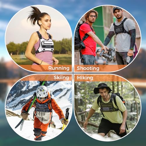 Muserise Sports Chest Bag For Men Women, Water Resistant Lightweight Front Chest Pack, Running Vest Bag With Built-In Phone Holder & Extra Storage For Workouts, Running, Cycling (White) - Image 5