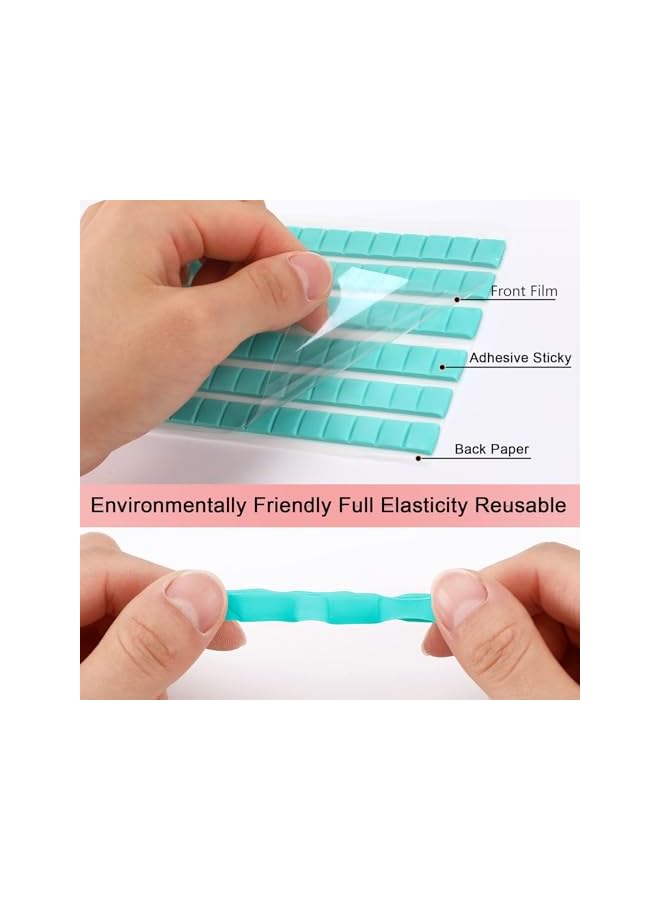 PROMASS Sticky Tack Putty, 3 Color 288 Pcs Removable Adhesive Poster Putty Mounting Putty Reusable Wall Safe Tack Putty Tacky Putty for Hanging Pictures and Museum Art Photography White Blue Pink  - Image 4