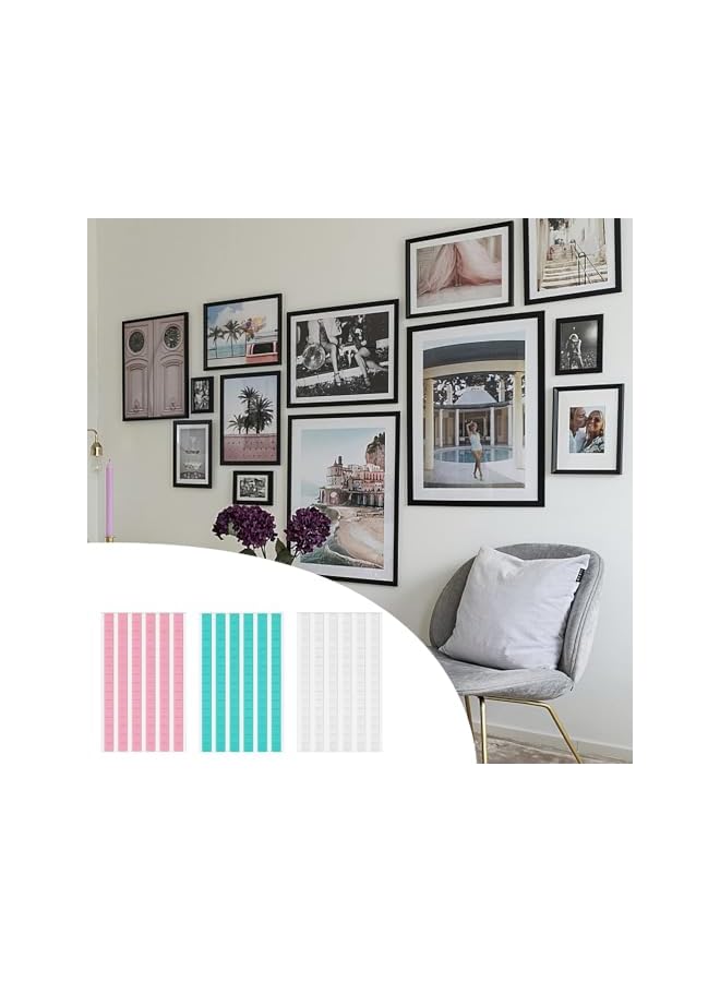 PROMASS Sticky Tack Putty, 3 Color 288 Pcs Removable Adhesive Poster Putty Mounting Putty Reusable Wall Safe Tack Putty Tacky Putty for Hanging Pictures and Museum Art Photography White Blue Pink  - Image 5
