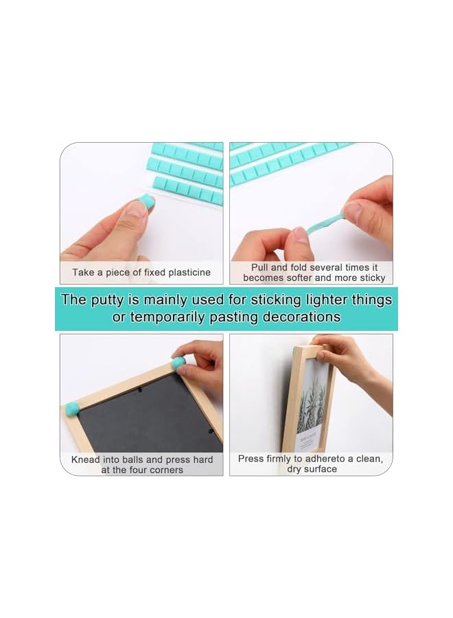 PROMASS Sticky Tack Putty, 3 Color 288 Pcs Removable Adhesive Poster Putty Mounting Putty Reusable Wall Safe Tack Putty Tacky Putty for Hanging Pictures and Museum Art Photography White Blue Pink  - Image 3