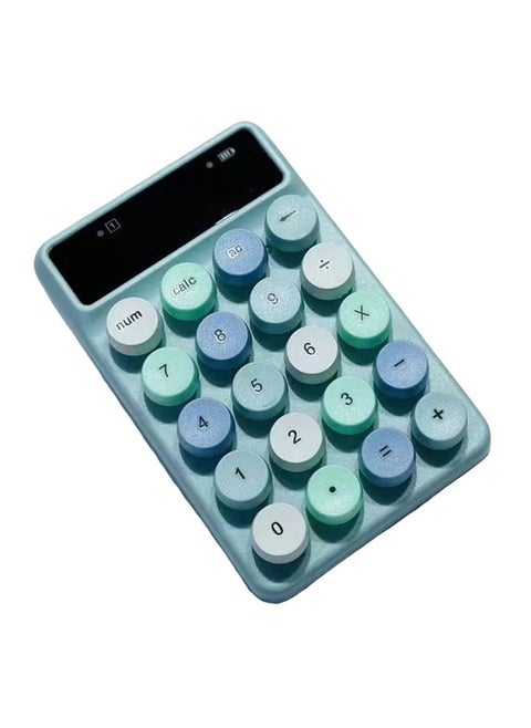 Q3 2.4G Mini Wireless Office Digital Keyboard Cash Register Financial Accounting Password Keypad(Blue)
