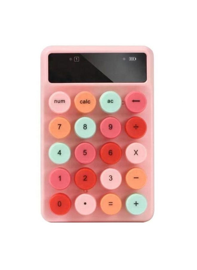 BURAQ - Q3 2.4G Mini Wireless Office Digital Keyboard Cash Register Financial Accounting Password Keypad(Blue) - Image 1