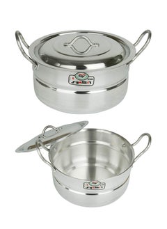 6 October Aluminum Pots Set Consisting of 5 Pots With Two Handles 6 October Brand Egyptian Industry, Size 16/ 18 / 20 / 22 / 24 cm  - Image 3