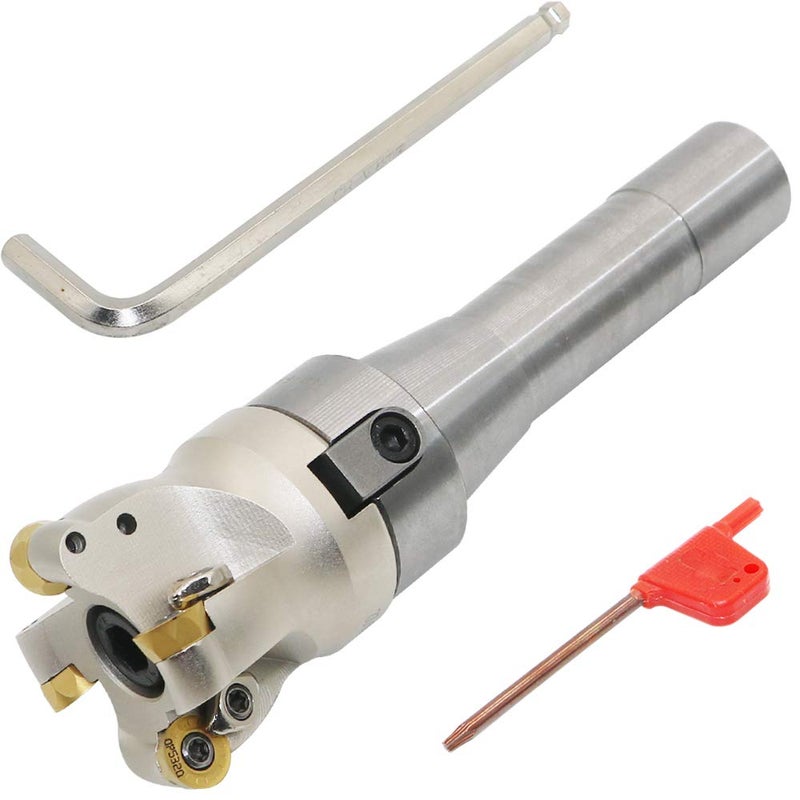 LingGan Face Mill Cutter Holder EMRW 6R 50-22+R8-FMB22-7/16+RPMT1204 Hard Alloy Blade+8mm Spanner+T15 Spanner, Used for Fough Machining of The Workpiece on The Milling Machine. (EMRW 6R50-22(1.96 Inch)) - Image 2