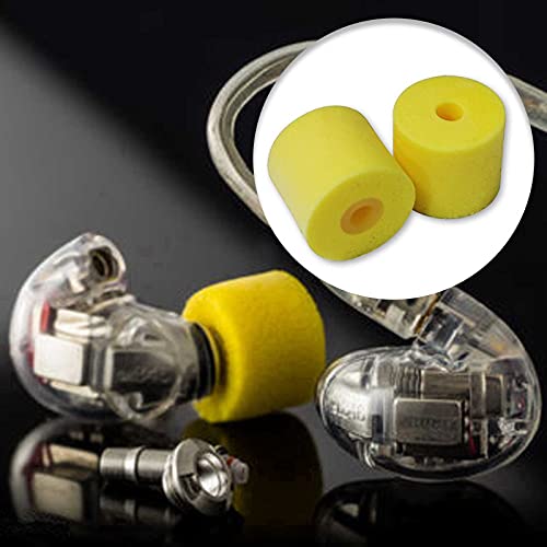 Miayaya Earbuds Eartips for Shure SSE110 SE112 SE115 SE210 SE215 SE310 SE315 SE420 SE425 SE530 SE535 SE846 E3C E4C E5C i3C in-Ear Earphones Headsets Replacement Yellow Memory Foam Ear Tips Buds 8PCS - Image 5