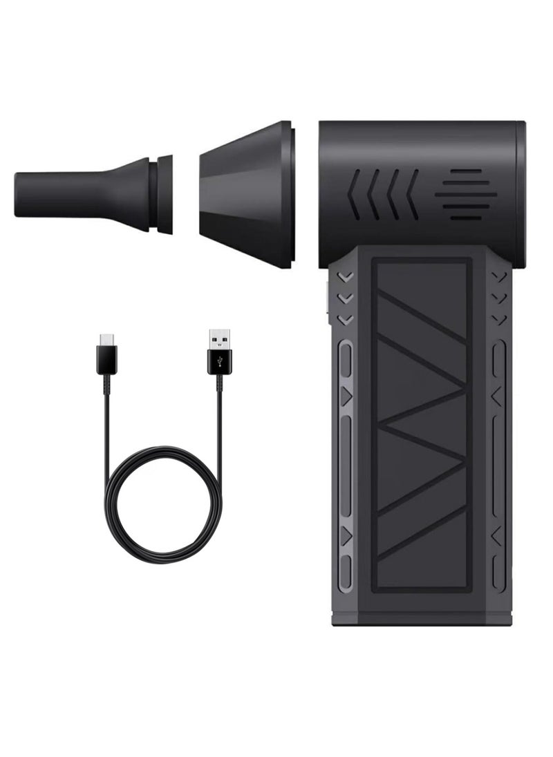 ELTRAZONE Compressed Air Duster Dust Blower Jet Dry Mini Blower 130,000 RPM Air Blower Super Fan Turbo Powered Portable Turbo Fan Vacuum Cleaner Portable Blower Violent Fan Electric Cordless Car Dryer - Image 1