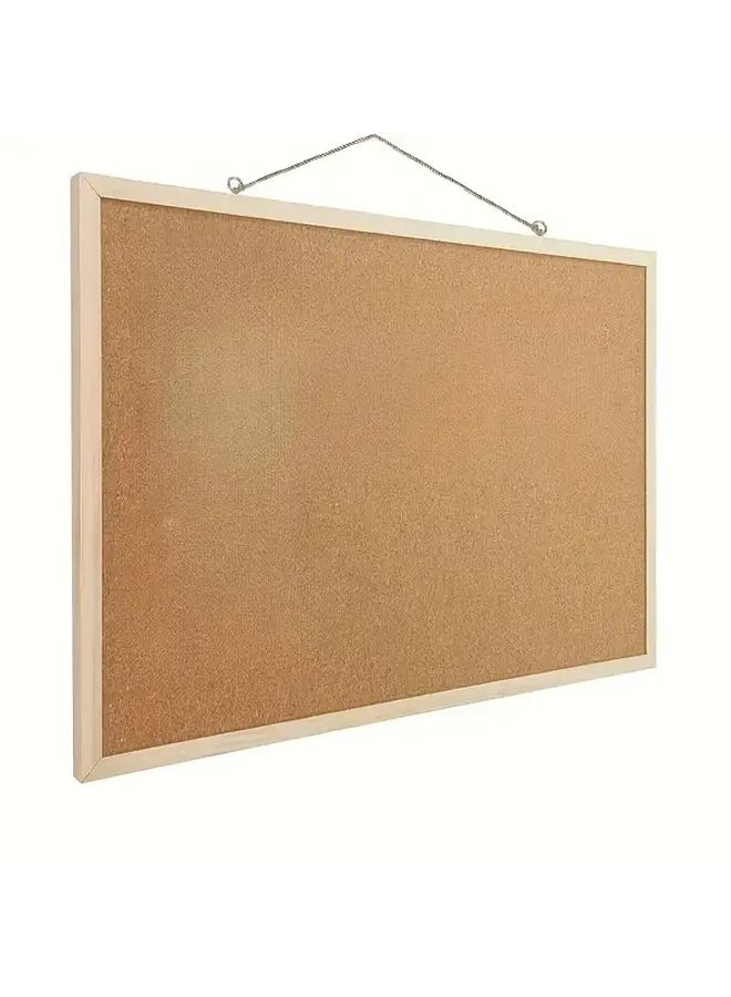 15.75x23.62 Inch Wooden Framed Cork Board Double Sided Office Wall Organizer - Image 2