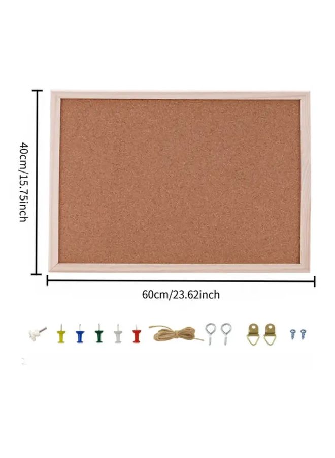 15.75x23.62 Inch Wooden Framed Cork Board Double Sided Office Wall Organizer - Image 3