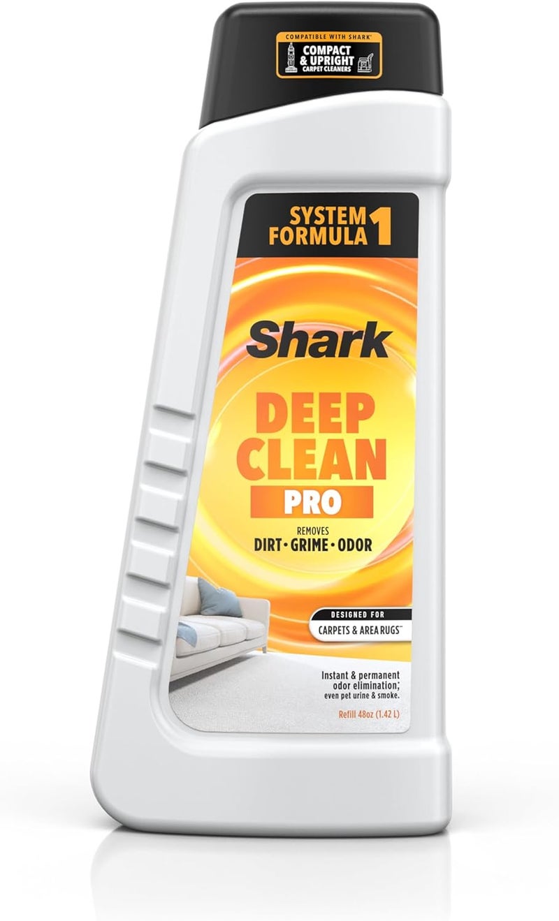 Shark CarpetXpert Deep Clean Pro Formula for All Shark Upright & Portable Carpet Cleaners, Formulated for all Carpets, Upholstery & Area Rugs, Eliminates Tough Pet Messes and Odors, 48oz, EXCM48 Temp fluctuation resistant crafted quality - Image 1
