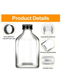 FUFU 12 pack 4 oz empty juice bottle glass milk beverage bottle coffee bottle bottle bottle coffee bottle bottle party drink shop coffee shop  - Image 4