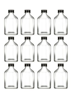 FUFU 12 pack 4 oz empty juice bottle glass milk beverage bottle coffee bottle bottle bottle coffee bottle bottle party drink shop coffee shop  - Image 1