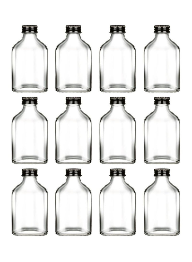 FUFU 12 pack 4 oz empty juice bottle glass milk beverage bottle coffee bottle bottle bottle coffee bottle bottle party drink shop coffee shop  - Image 1