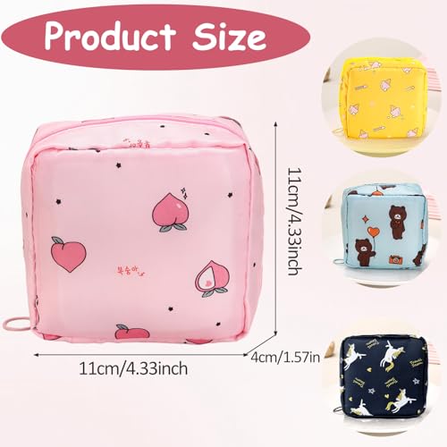 CoolShef 4Pcs Sanitary Pad Pouch for Travel, Waterproof Small Napkin Pouches for Women and Girls, Multi-Functional Storage for Sanitary Pads, Earphones, and Jewelry - Image 2