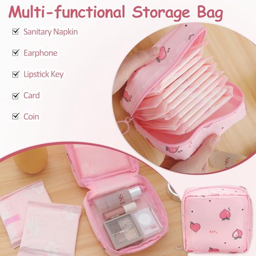 CoolShef 4Pcs Sanitary Pad Pouch for Travel, Waterproof Small Napkin Pouches for Women and Girls, Multi-Functional Storage for Sanitary Pads, Earphones, and Jewelry - Image 5