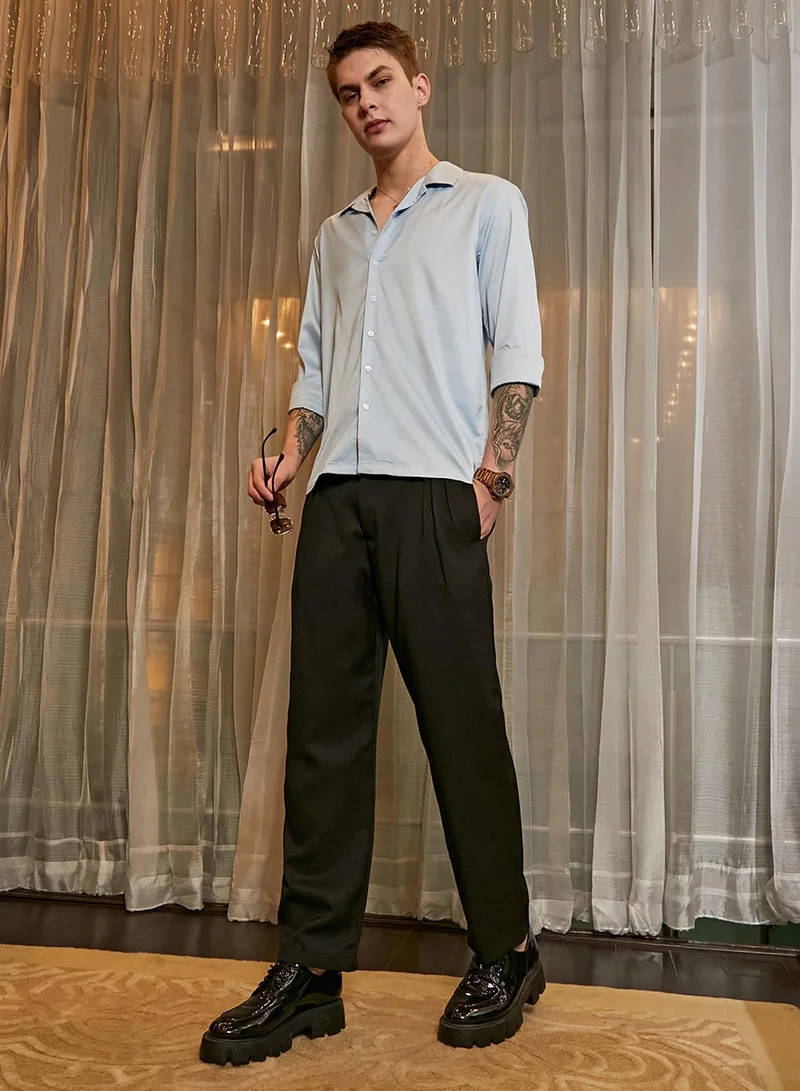 CAHOOT Black Lightweight - Straight Tailored Trousers for Men | Best Price UAE