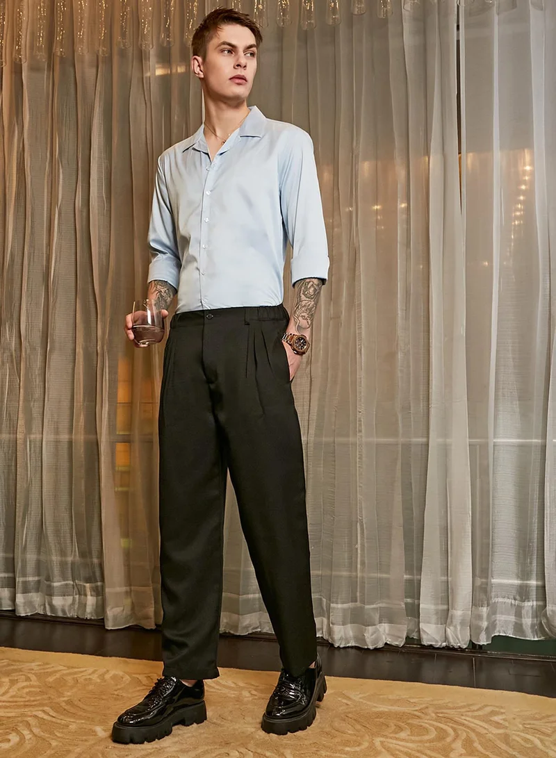 CAHOOT Black Lightweight - Straight Tailored Trousers for Men | Best Price UAE