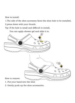 Excefore Black Girl Women Magic Shoe Charms, 36PCS Shoe Charms for Croc, Fits for Clog Decoration  - Image 4