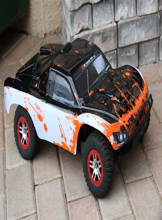 SummitLink Compatible Custom Body Muddy Orange Over White/Black Replacement for 1/10 Scale RC Car or Truck (Truck not Included) SS-WBR-01 - Image 2