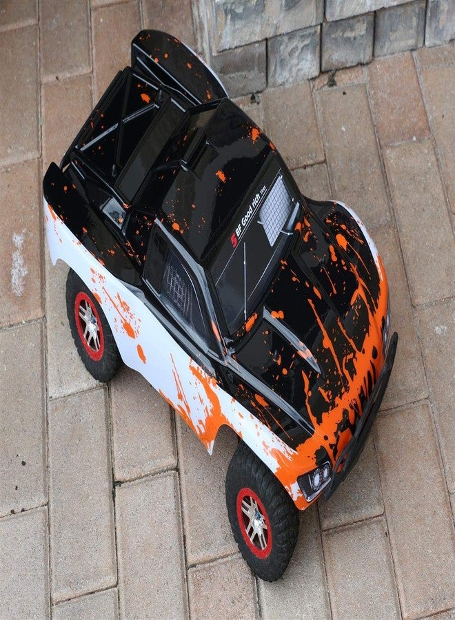 SummitLink Compatible Custom Body Muddy Orange Over White/Black Replacement for 1/10 Scale RC Car or Truck (Truck not Included) SS-WBR-01 - Image 3