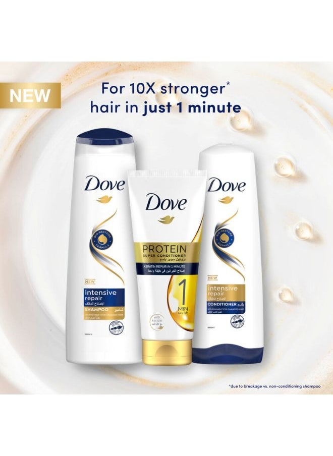 Dove - Protein Super Conditioner Repairs Damaged Hair In Just 1 Minute With Keratin Repair White 180ml - Image 1