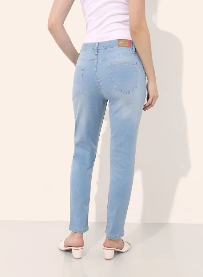 Freehand  Women Slim Fit Solid Mid Rise Jeans  | Best Price UAE