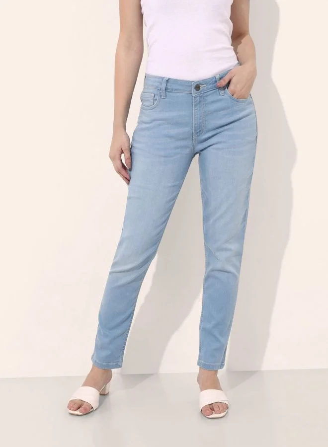 Freehand  Women Slim Fit Solid Mid Rise Jeans  | Best Price UAE