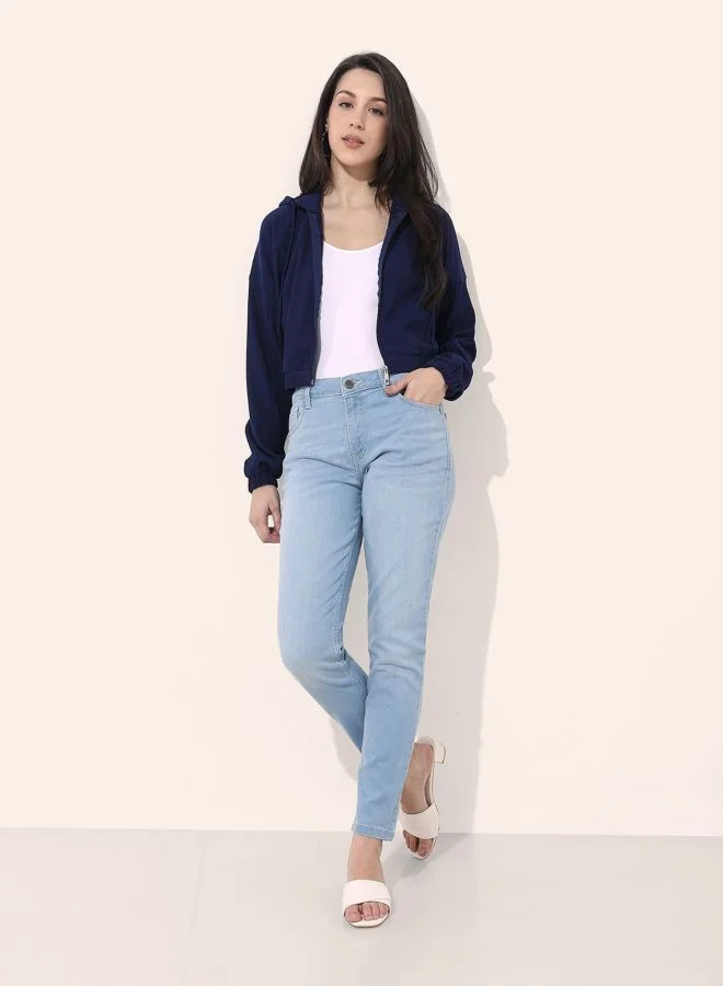 Freehand  Women Slim Fit Solid Mid Rise Jeans  | Best Price UAE