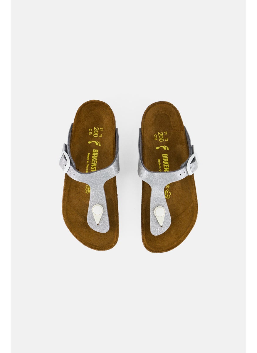 BIRKENSTOCK Kids Girl Slip On Cork Sandals, Multicolor  - Image 3