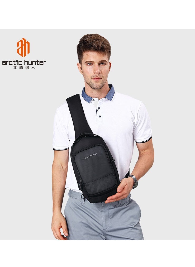 ARCTIC HUNTER Crossbody Sling Bag Water Resistant Anti Theft Unisex Small Shoulder Bag with Built in USB Port for Business Travel XB001005  - Image 2