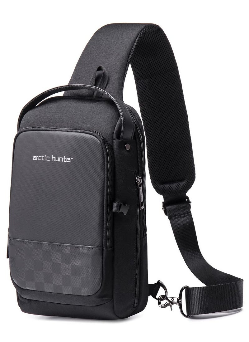ARCTIC HUNTER Crossbody Sling Bag Water Resistant Anti Theft Unisex Small Shoulder Bag with Built in USB Port for Business Travel XB001005  - Image 1