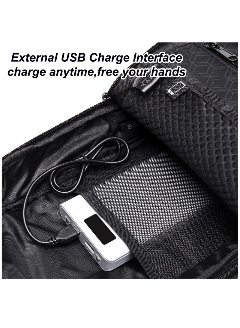 أركتيك هانتر حقيبة كروس بودي مقاومة للماء ضد السرقة بمنفذ USB للسفر والأعمال XB001005