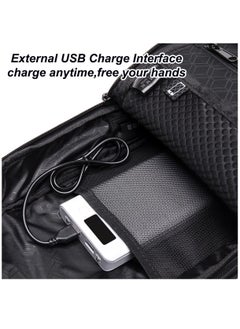 ARCTIC HUNTER Crossbody Sling Bag Water Resistant Anti Theft Unisex Small Shoulder Bag with Built in USB Port for Business Travel XB001005  - Image 5