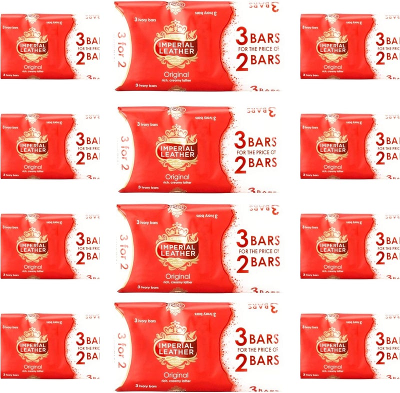 cussons 36x Cussons Imperial Leather Original Ivory Classic Rich Creamy Soap Bar 100g 12 PACK
