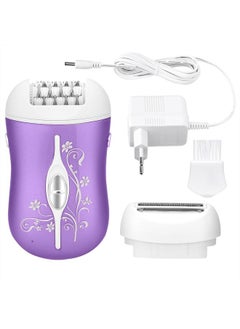 Thoraya Rechargeable Women Electric Body Depilator Epilator Cordless Hair Removal Machine Purple  - Image 1