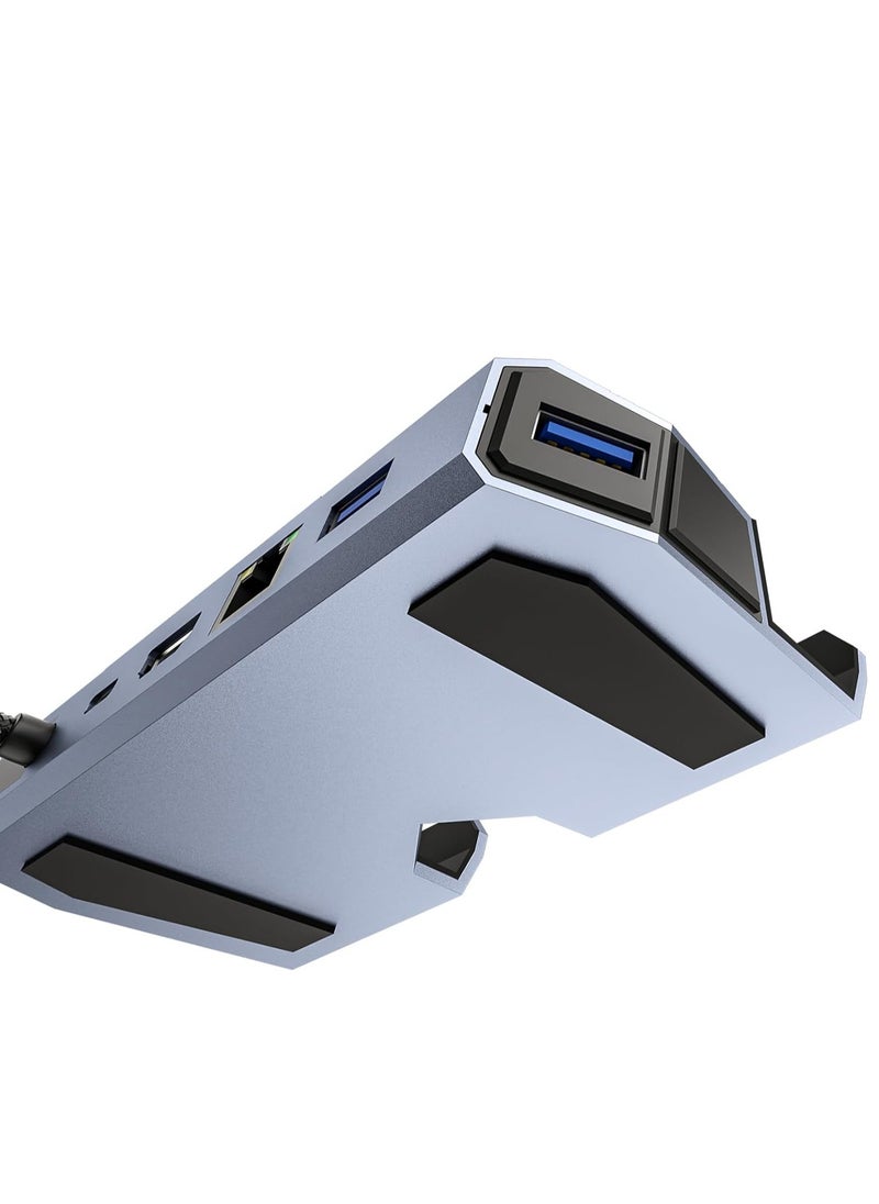 Generic - Docking Station for Valve Steam Deck OLED/ASUS ROG Ally/Lenovo Legion Go/MSI Claw, 6-in-1 Steam Deck Dock with HDMI 4K@60Hz, Gigabit Ethernet, 3 USB-A 3.0 and 100W Charge, Aluminum Alloy Shell - Image 1